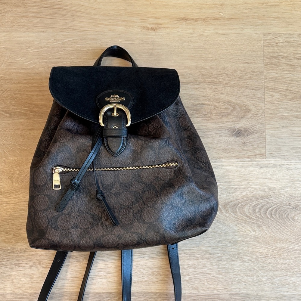 Coach Kleo Brown and Black Backpack